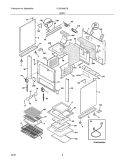 BODY Diagram and Parts List for PLGF659ECB  Frigidaire Range