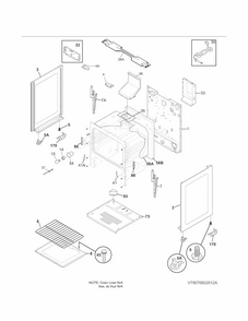 Body Diagram and Parts List for 79073433311  Kenmore Range