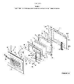 Door Diagram and Parts List for 79042533318  Kenmore Range