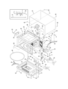 Microwave Diagram and Parts List for FPMC3085PFC  Frigidaire Microwave Oven Combo