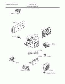 Part Location Diagram of A18268002 Frigidaire HARNESS