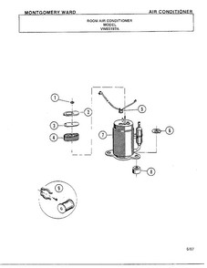 Air Conditioner Page 7 Diagram and Parts List for 5197A  Frigidaire Air Conditioner