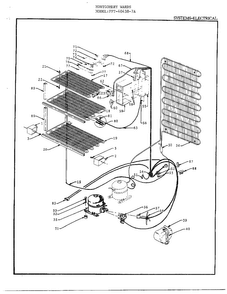 Electrical Systems Diagram and Parts List for 40438-7A  Frigidaire Freezer