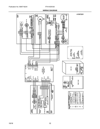 Wiring Diagram Diagram and Parts List for FFHI1835VS0  Frigidaire Refrigerator
