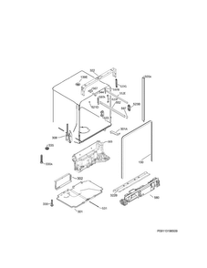 Tub & Frame Diagram and Parts List for EW24ID70QT3A  Electrolux Dishwasher