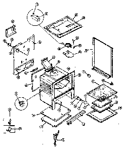 Cabinet Diagram and Parts List for 30-3988-01  Tappan Range