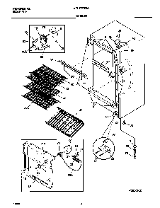 Cabinet Diagram and Parts List for MFU17F3GW7  Uni Freezer