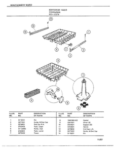 Dishwasher Page 9 Diagram and Parts List for 1037B  Frigidaire Dishwasher