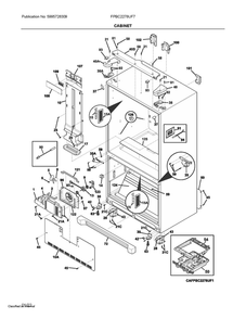 Cabinet Diagram and Parts List for FPBC2278UF7  Frigidaire Refrigerator