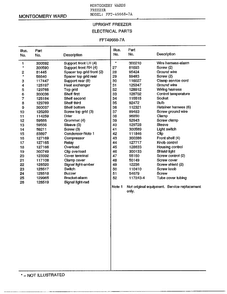 Electrical Parts Page 2 Diagram and Parts List for 49668-7A  Frigidaire Freezer