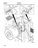 DRY CAB, HEATER Diagram and Parts List for GLER642AS0  Frigidaire Dryer