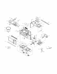 Oven,cabinet Diagram and Parts List for 79080323310  Kenmore Microwave