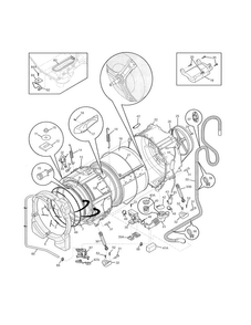 Part Location Diagram of 137629200 Frigidaire Drain Hose w/Push Mount Ties