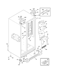 Cabinet Diagram and Parts List for FPHS2386LF6  Frigidaire Refrigerator