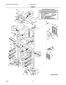 Part Location Diagram of 5304526823 Frigidaire SUPPORT