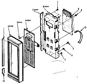 Control Panel Parts Diagram and Parts List for 5648888600  Kenmore Microwave