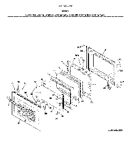 Door Diagram and Parts List for 7904253331B  Kenmore Range