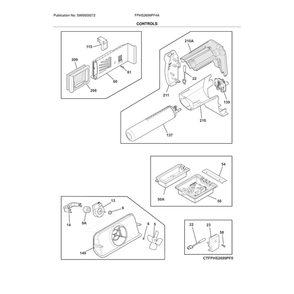 Controls Diagram and Parts List for FPHS2699PF4A  Frigidaire Refrigerator