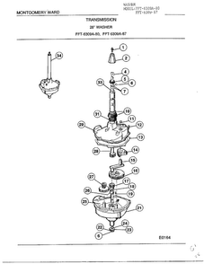 Transmission Diagram and Parts List for 6309A  Frigidaire Washer