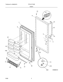 DOOR Diagram and Parts List for FKFH21F7HWB  Frigidaire Freezer