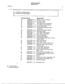 Refrigerator Page 8 Diagram and Parts List for FPWW21TIR  Frigidaire Refrigerator