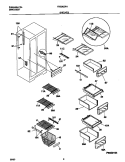 SHELVES Diagram and Parts List for FRS26ZPHQ2  Frigidaire Refrigerator