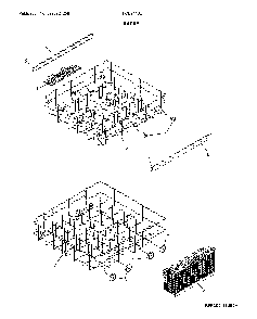 Racks Diagram and Parts List for FFCD2418UB3A  Frigidaire Dishwasher