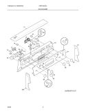 BACKGUARD Diagram and Parts List for CWEF320ES1  Westinghouse Range