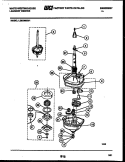 TRANSMISSION PARTS Diagram and Parts List for LE600MXD1  Frigidaire Washer Dryer Combo