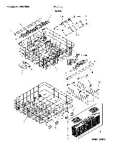 Racks Diagram and Parts List for FGID2468UF2A  Frigidaire Dishwasher
