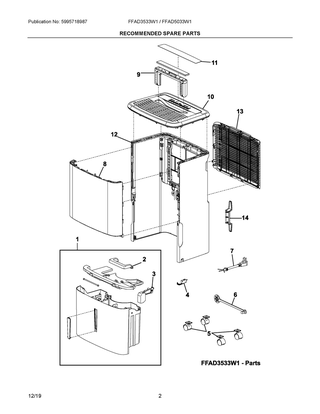 Part Location Diagram of 5304523399 Frigidaire BUCKET ASSEMBLY
