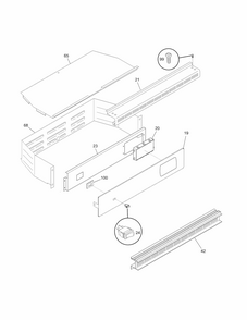 Control Panel Diagram and Parts List for 79030529800  Kenmore Wall Oven