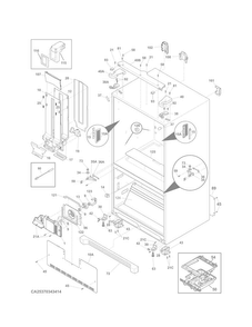 Cabinet Diagram and Parts List for 25370342417  Kenmore Refrigerator