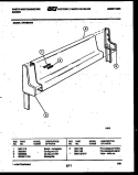 BACKGUARD Diagram and Parts List for GF300NW3  Frigidaire Range