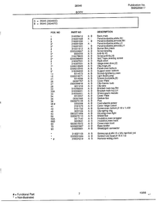Body Page 2 Diagram and Parts List for 283460C  Frigidaire Range
