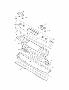 Backguard Diagram and Parts List for 79042523310  Kenmore Range