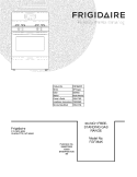 COVER Diagram and Parts List for FGF364KCF  Frigidaire Range