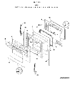 Door Diagram and Parts List for 79074143712  Kenmore Range