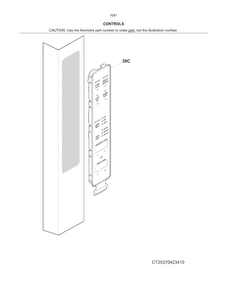 Controls Diagram and Parts List for 2537041341A  Kenmore Refrigerator