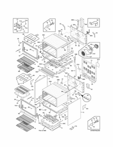 Body Diagram and Parts List for 79097603301  Kenmore Range