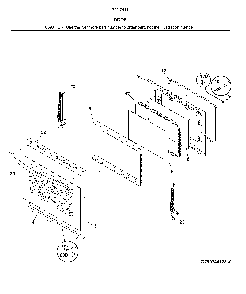 Door Diagram and Parts List for 79074412810  Kenmore Range