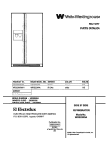 COVER Diagram and Parts List for WRS23W0AW1  Westinghouse Refrigerator