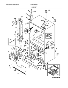 Cabinet Diagram and Parts List for FGHG2368TF6  Frigidaire Refrigerator