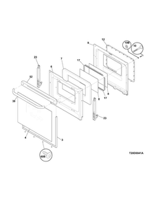 Door Diagram and Parts List for TEF351EWP  Tappan Range