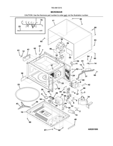 Microwave Diagram and Parts List for 79049613315  Kenmore Microwave