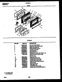 DOOR PARTS Diagram and Parts List for FEF352CATA  Frigidaire Range