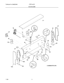 BACKGUARD Diagram and Parts List for CFEF210CS7  Frigidaire Range