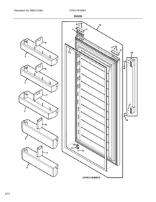 Doors Diagram and Parts List for FPRU19F8WF1  Electrolux Refrigerator