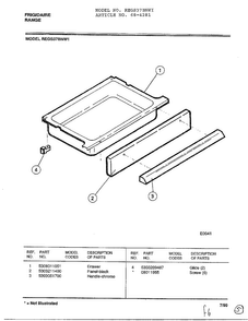 Frigidaire Range Page 6 Diagram and Parts List for 4281  Frigidaire Range