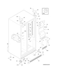 Cabinet Diagram and Parts List for FFSS2314QE2A  Frigidaire Refrigerator